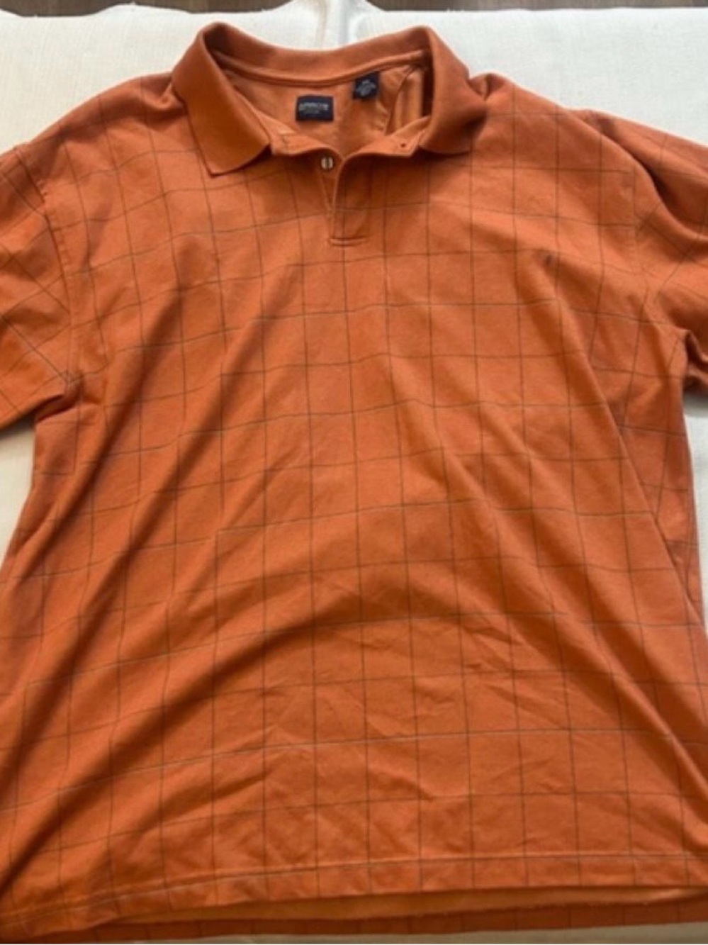 Arrow Orange Windowpane Polo Shirt